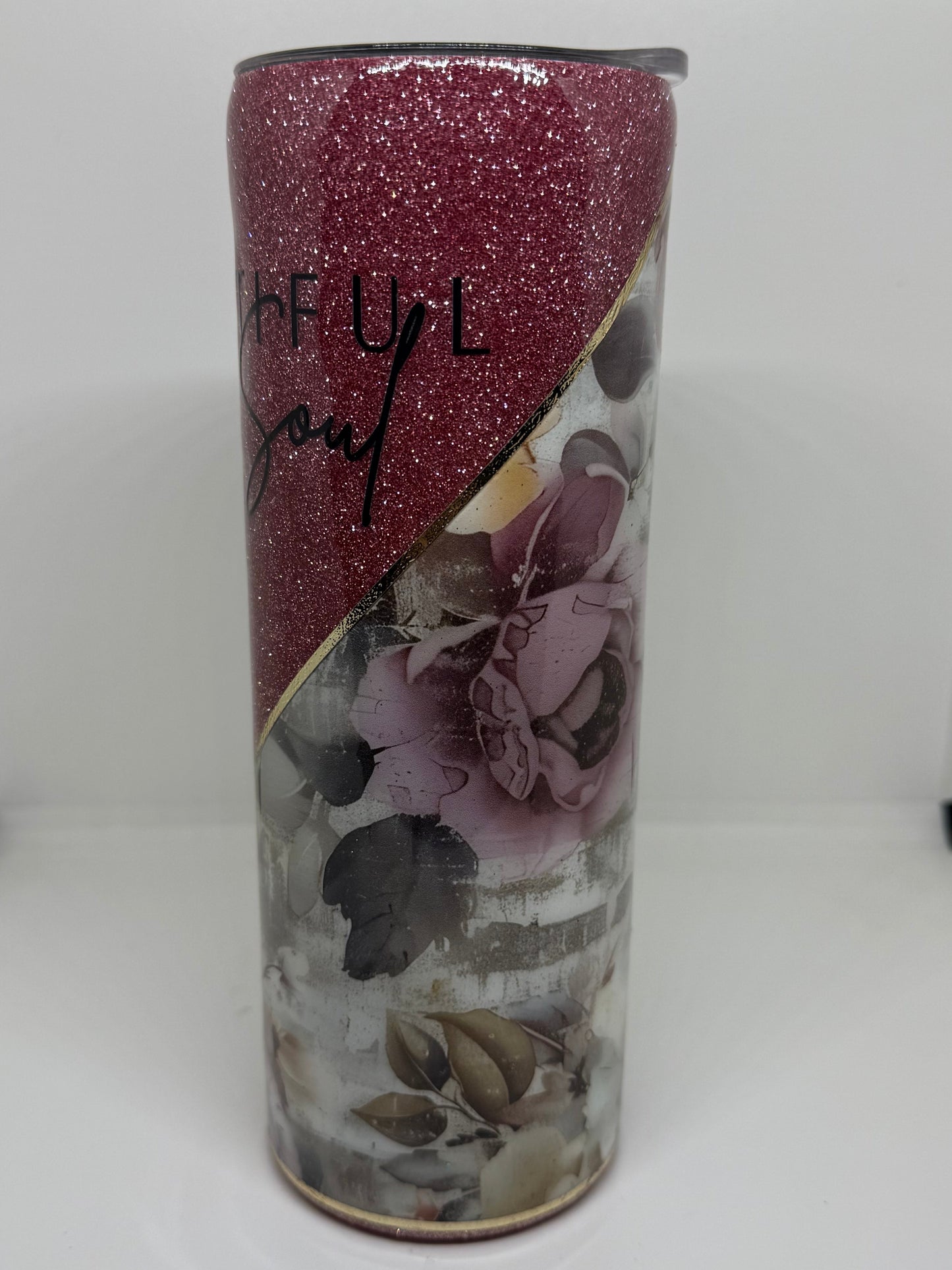 Glitzer Tumbler " Beautiful " Thermobecher 600ml