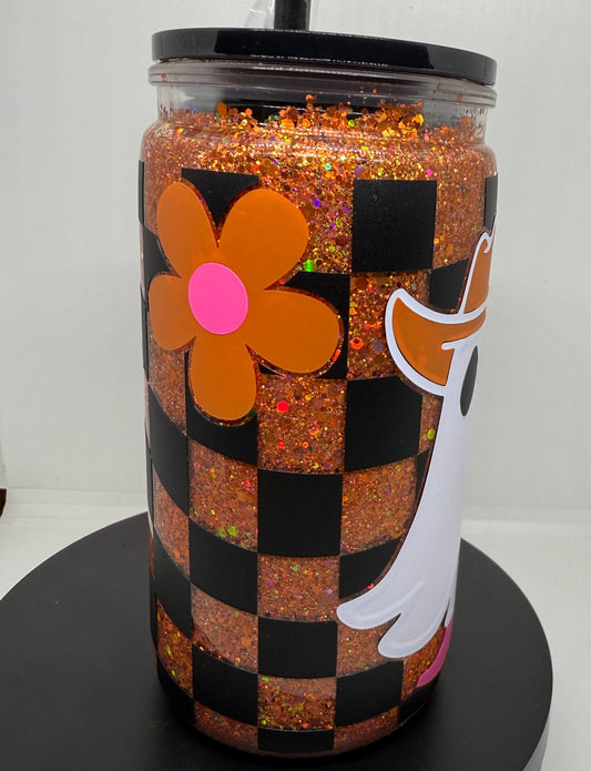 Glitzer Trinkbecher " Halloween " B-Ware