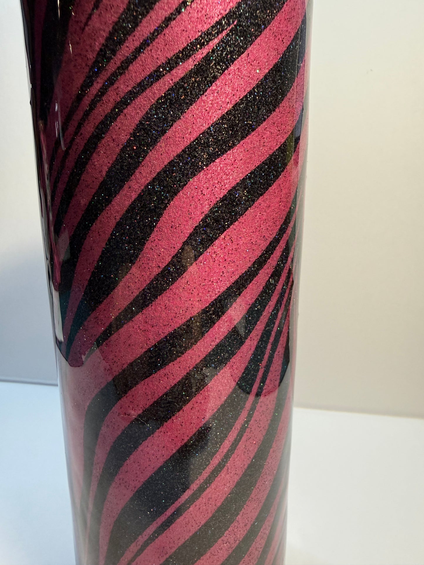 Glitzer Tumbler  " Stripes " Thermobecher 600ml