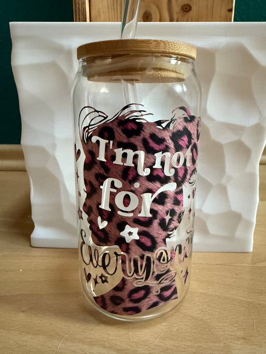 Glasbecher " Not for ... "