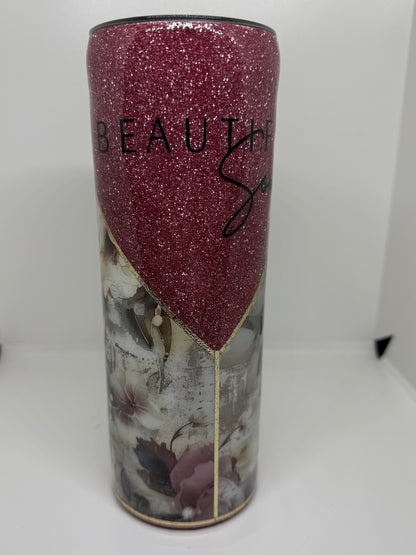 Glitzer Tumbler  " Beautiful " Thermobecher 600ml