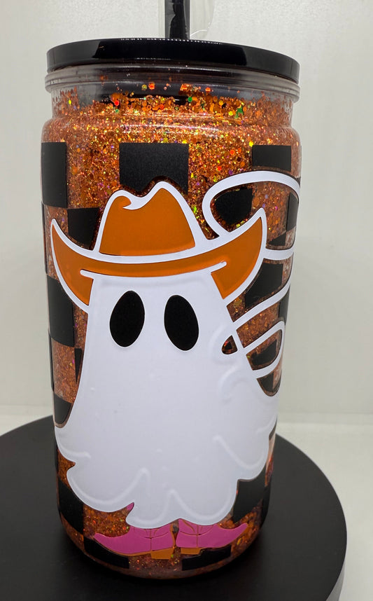 Glitzer Trinkbecher " Halloween " B-Ware