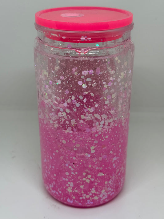 Snowglobe Tumbler " Pink Cow "