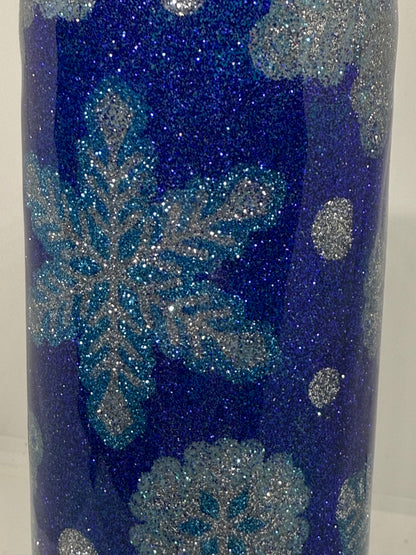 Glitzer Tumbler  " Snowflake " Thermobecher 600ml