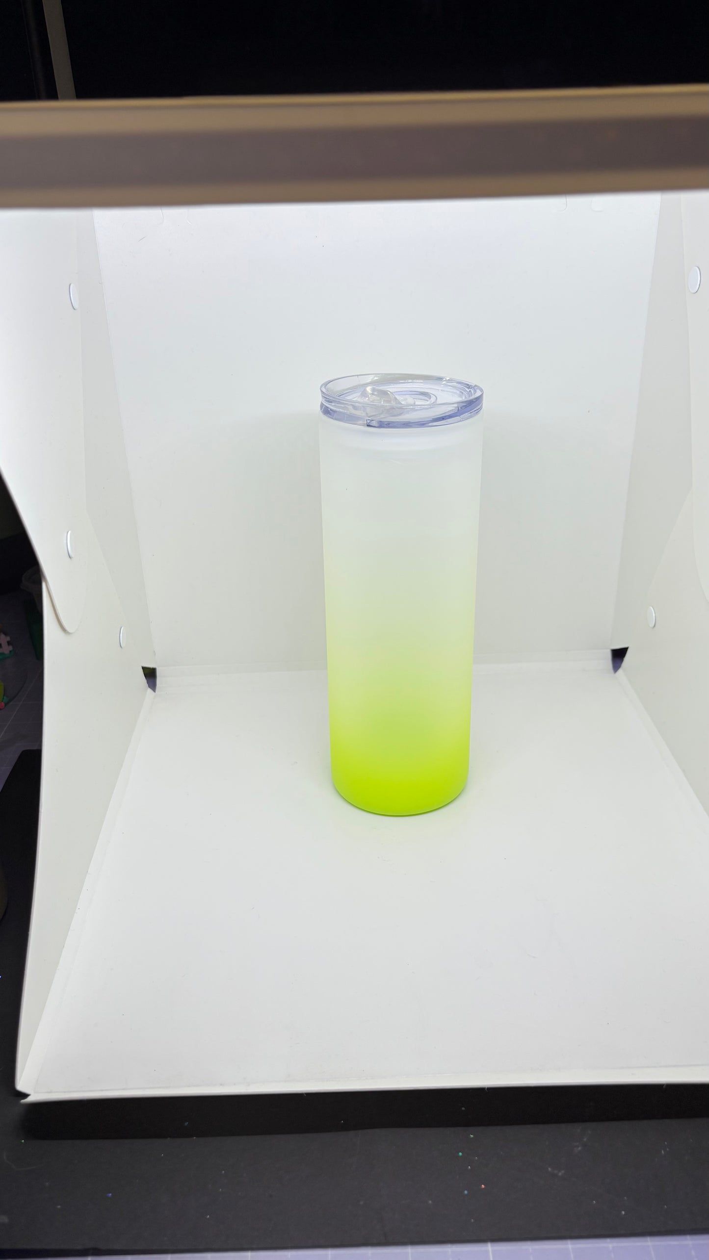 Glasbecher mit Wunschmotiv