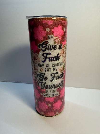 Glitzer Tumbler  " Give a ... " Thermobecher 600ml