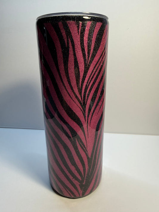 Glitzer Tumbler  " Stripes " Thermobecher 600ml